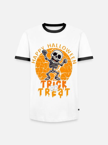 Halloween Design Squelette effrayant - T-shirt contrasté Homme - 