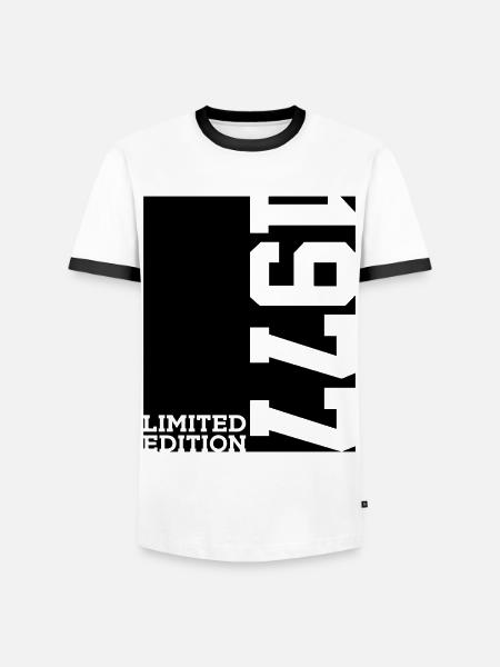 LIMITED EDITION 1977 49TH BIRTHDAY - Men's Ringer Shirt - white/black