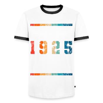 Limited Edition since 1925 Geburtstag Geschenk - Männer Kontrast-T-Shirt - Weiß/Schwarz - Vorne - AI Model Female 172 light (172cm) & AI Model Male 178 dark (178cm)
