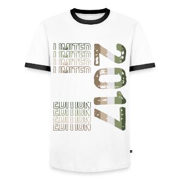 Limited Edition seit 2017 Geburtstag Vintage 2017 - Männer Kontrast-T-Shirt - Weiß/Schwarz - Vorne - AI Model Female 172 light (172cm) & AI Model Male 178 dark (178cm)