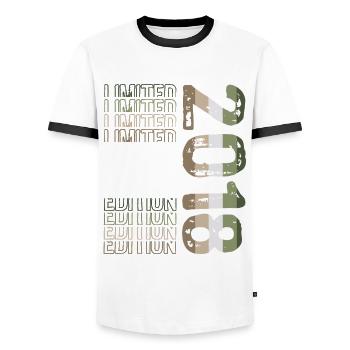 Limited Edition Since 2018 Birthday Vintage 2018 - Men's Ringer Shirt - white/black - Front - AI Model Female 172 light (172cm) & AI Model Male 178 dark (178cm)