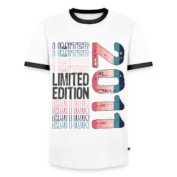 Limited Edition seit 2011 Geburtstag Vintage 2011 - Männer Kontrast-T-Shirt - Weiß/Schwarz - Vorne - AI Model Female 172 light (172cm) & AI Model Male 178 dark (178cm)