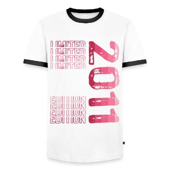 Limited Edition seit 2011 Geburtstag Vintage 2011 - Männer Kontrast-T-Shirt - Weiß/Schwarz - Vorne - AI Model Female 172 light (172cm) & AI Model Male 178 dark (178cm)