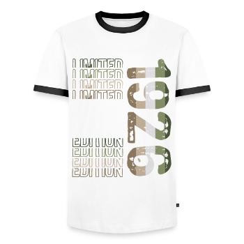 Limited Edition Since 1926 Birthday Vintage 1926 - Men's Ringer Shirt - white/black - Front - AI Model Female 172 light (172cm) & AI Model Male 178 dark (178cm)
