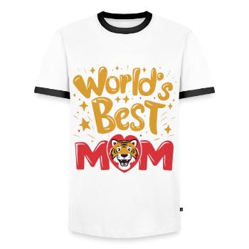 Best Mom Forever - Cadeau de fête des mères - T-shirt contrasté Homme - blanc/noir - Devant - AI Model Female 172 light (172cm) & AI Model Male 178 dark (178cm)