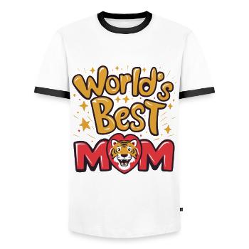 Best Mom Forever - Cadeau de fête des mères - T-shirt contrasté Homme - blanc/noir - Devant - AI Model Female 172 light (172cm) & AI Model Male 178 dark (178cm)