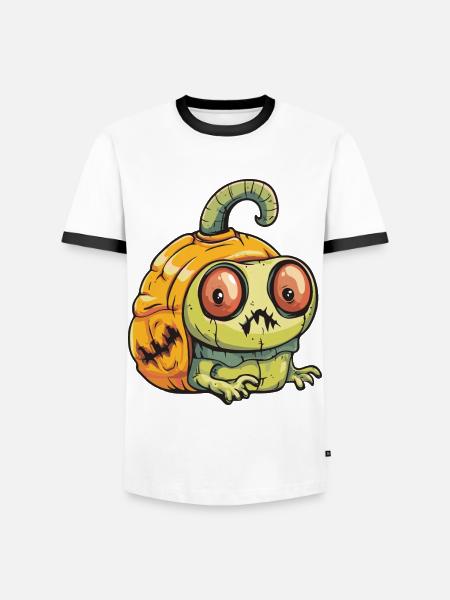 Snail Halloween Zombie - Men's Ringer Shirt - white/black