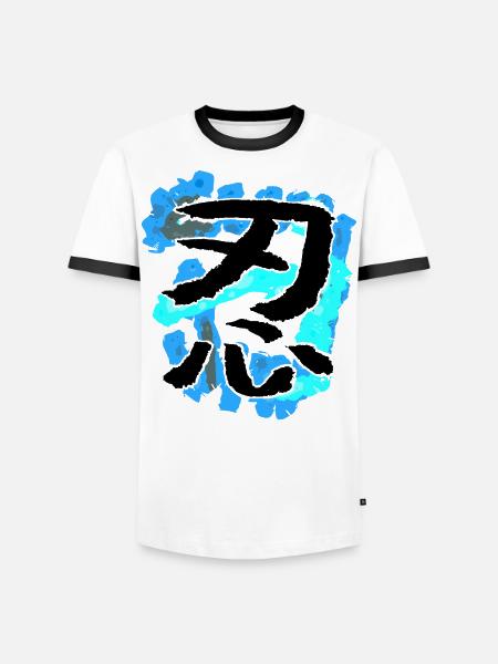 Ninja - Men's Ringer Shirt - white/black