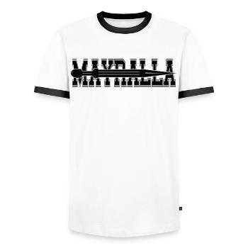 MAYRALLA - T-shirt contrasté Homme - blanc/noir - Devant - AI Model Female 172 light (172cm) & AI Model Male 178 dark (178cm)