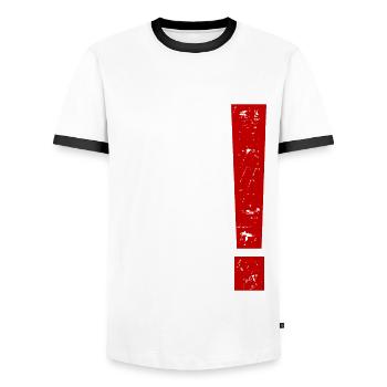FUCK FUCK FUCK Spruch Sprüche Statement - Männer Kontrast-T-Shirt - Weiß/Schwarz - Vorne - AI Model Female 172 light (172cm) & AI Model Male 178 dark (178cm)