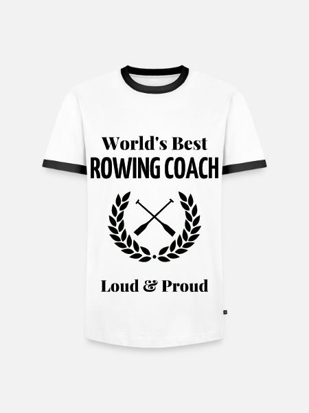 World's best rowing coach. - Men's Ringer Shirt - white/black