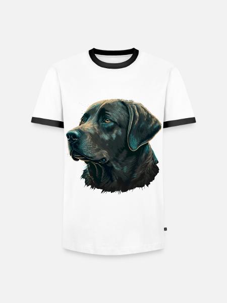 Gentle Labrador Retriever - Men's Ringer Shirt - white/black
