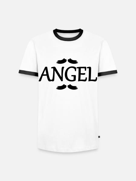 Ailes d’ange - T-shirt contrasté Homme - blanc/noir