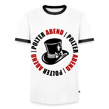Bachelor party bachelor party - Men's Ringer Shirt - white/black - Front - AI Model Female 172 light (172cm) & AI Model Male 178 dark (178cm)
