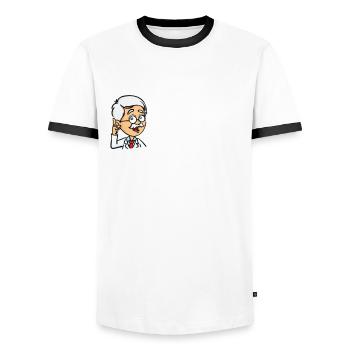 Physiciens - Half Rock Star - T-shirt contrasté Homme - blanc/noir - Devant - AI Model Female 172 light (172cm) & AI Model Male 178 dark (178cm)