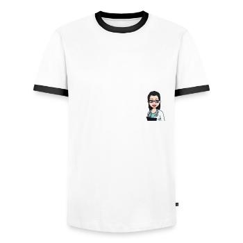 Doctor & medic - and mother - Men's Ringer Shirt - white/black - Front - AI Model Female 172 light (172cm) & AI Model Male 178 dark (178cm)