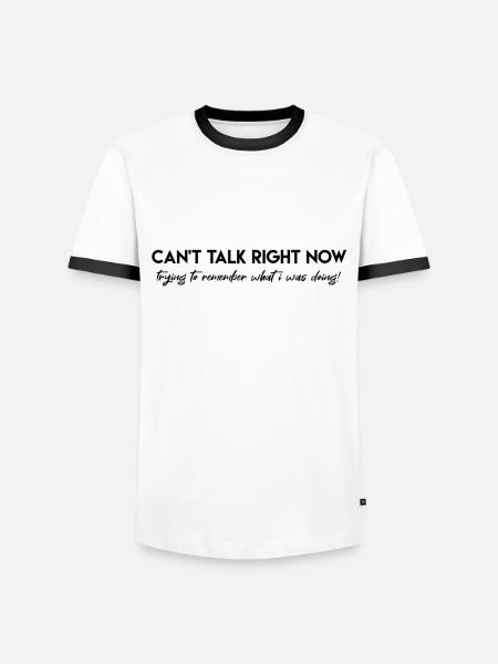 ADHD - Men's Ringer Shirt - white/black