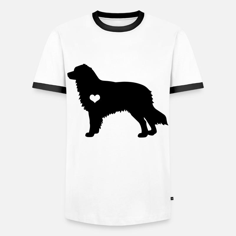 Australian Shepherd Aussie Dog Gift - Men's Ringer Shirt - white/black