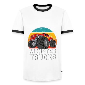 Monster Trucks for Screwdriver or USA Fans - Men's Ringer Shirt - white/black - Front - AI Model Female 172 light (172cm) & AI Model Male 178 dark (178cm)