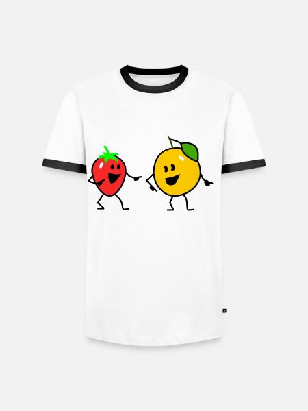 fruit salad one - Männer Kontrast-T-Shirt - Weiß/Schwarz