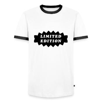 sprüche - Männer Kontrast-T-Shirt - Weiß/Schwarz - Vorne - AI Model Female 172 light (172cm) & AI Model Male 178 dark (178cm)
