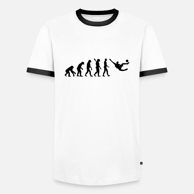 Évolution Foot - T-shirt contrasté Homme - blanc/noir