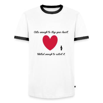 Nurse - Männer Kontrast-T-Shirt - Weiß/Schwarz - Vorne - AI Model Female 172 light (172cm) & AI Model Male 178 dark (178cm)