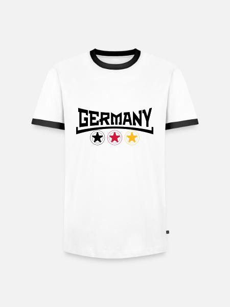 germany - Men's Ringer Shirt - white/black
