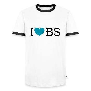 J'adore Brescia - T-shirt contrasté Homme - blanc/noir - Devant - AI Model Female 172 light (172cm) & AI Model Male 178 dark (178cm)