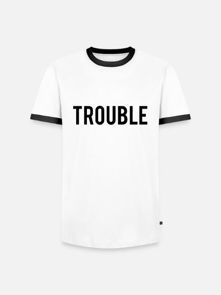 Double Trouble - Men's Ringer Shirt - white/black