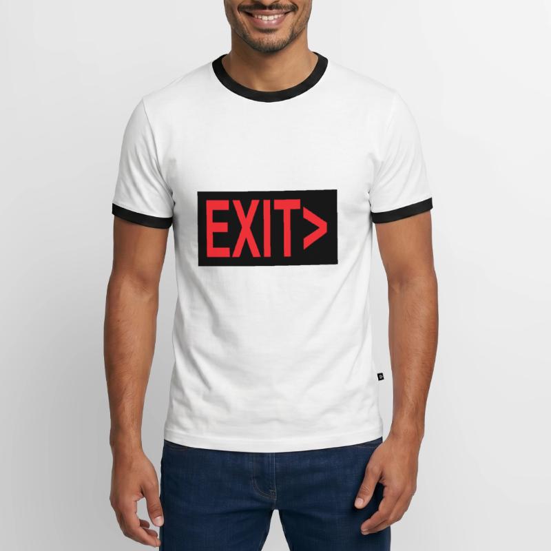 Exit / Exit / Emergency Exit Men's Ringer Shirt
