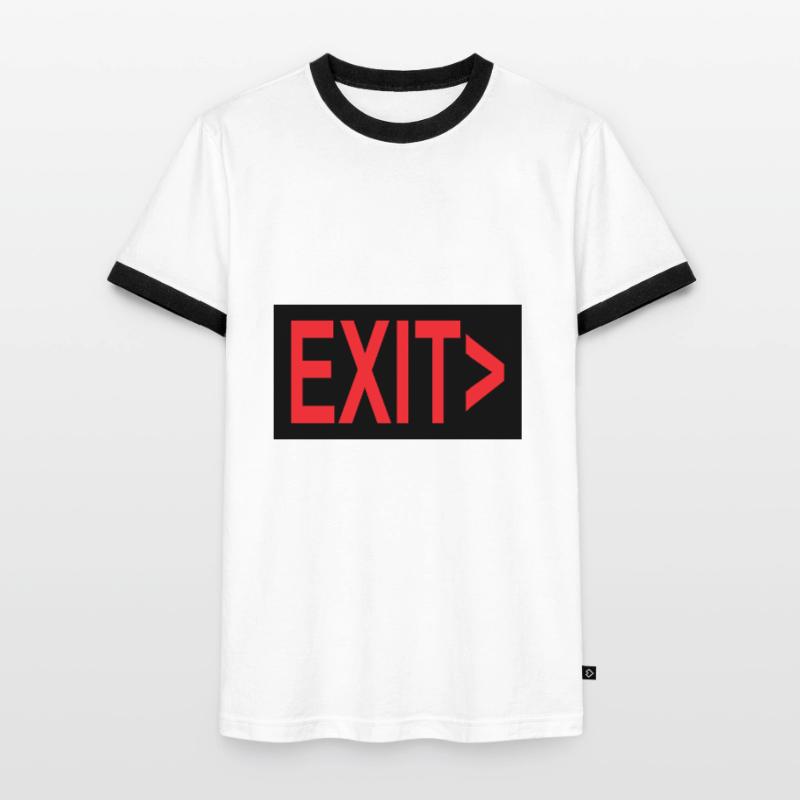 Exit / Exit / Emergency Exit Men's Ringer Shirt