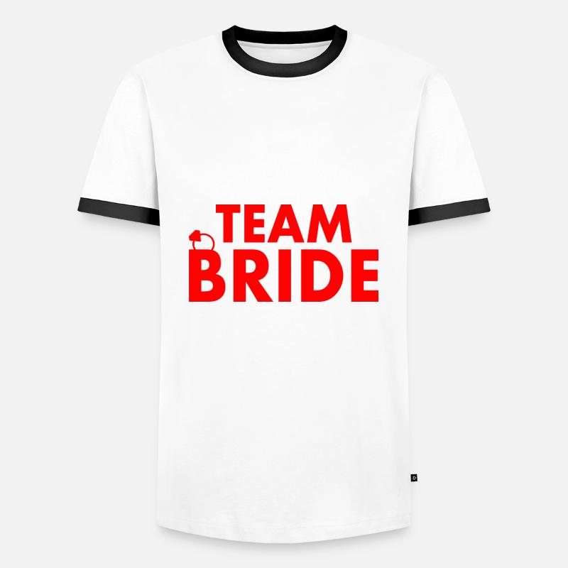 Team bride - Men's Ringer Shirt - white/black