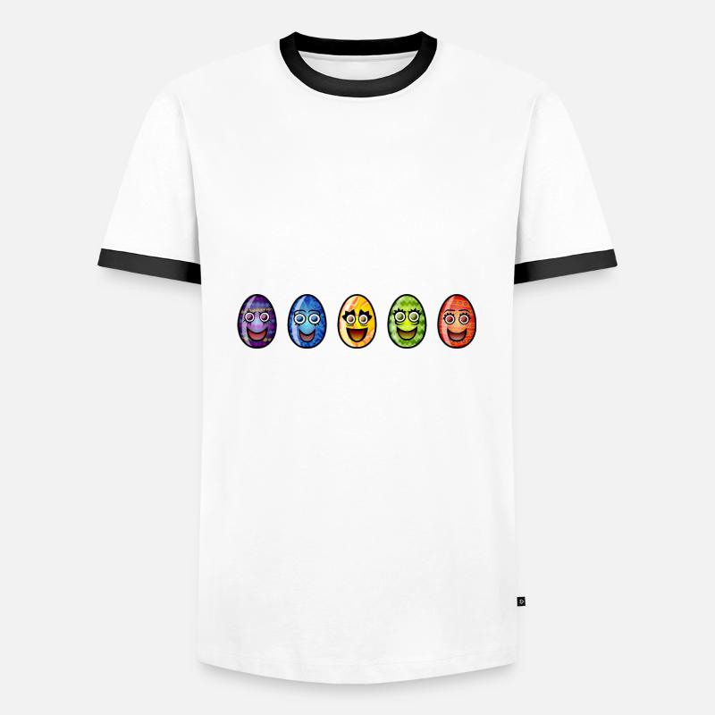 Easter egg - Men's Ringer Shirt - white/black