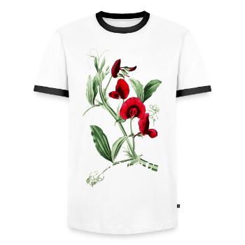 "Fckfascism" Serie | Dance - Männer Kontrast-T-Shirt - Weiß/Schwarz - Vorne - AI Model Female 172 light (172cm) & AI Model Male 178 dark (178cm)