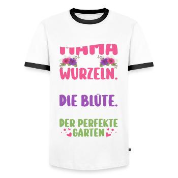 Mutter Muttertag Mama - Männer Kontrast-T-Shirt - Weiß/Schwarz - Vorne - AI Model Female 172 light (172cm) & AI Model Male 178 dark (178cm)