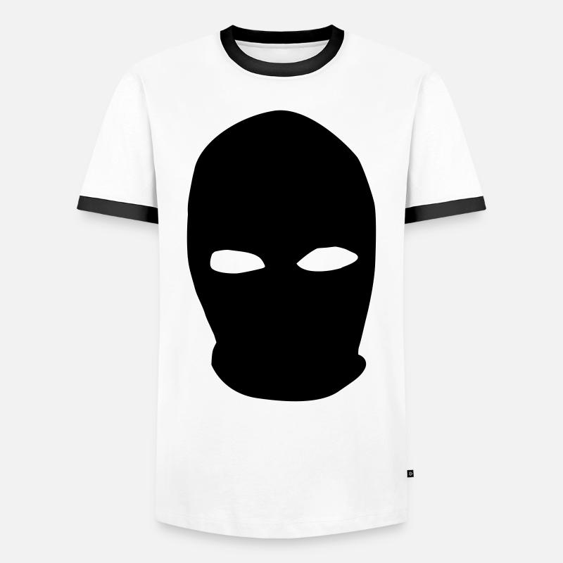 Balaclava - Men's Ringer Shirt - white/black