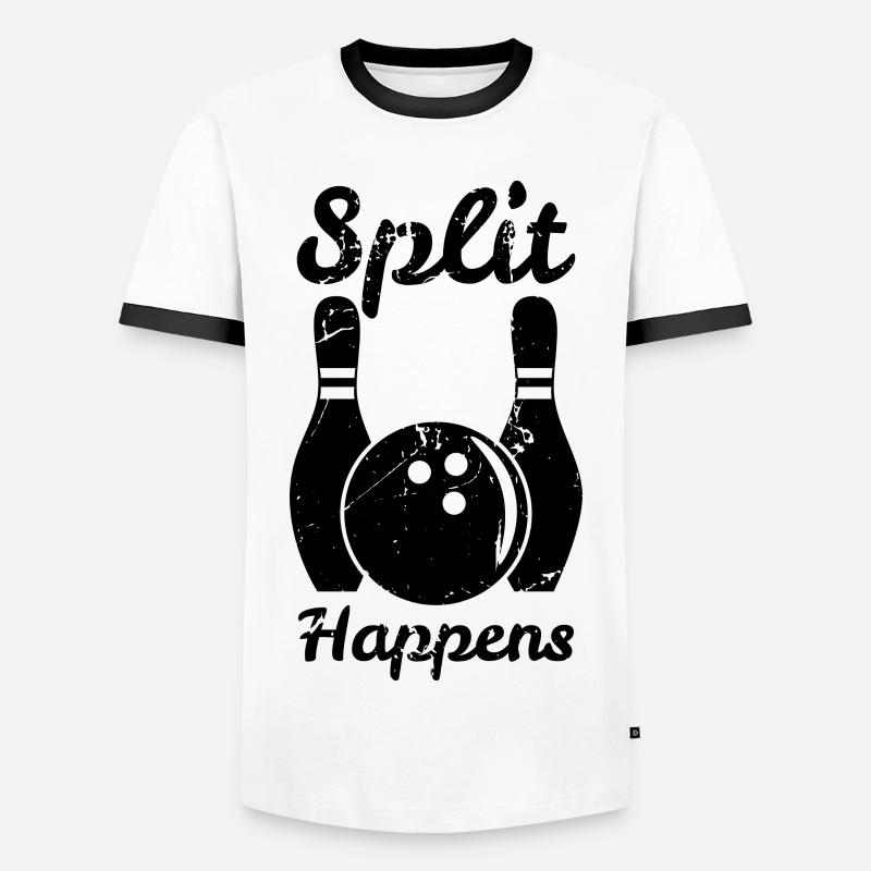 Bowling Word Game - Men's Ringer Shirt - white/black