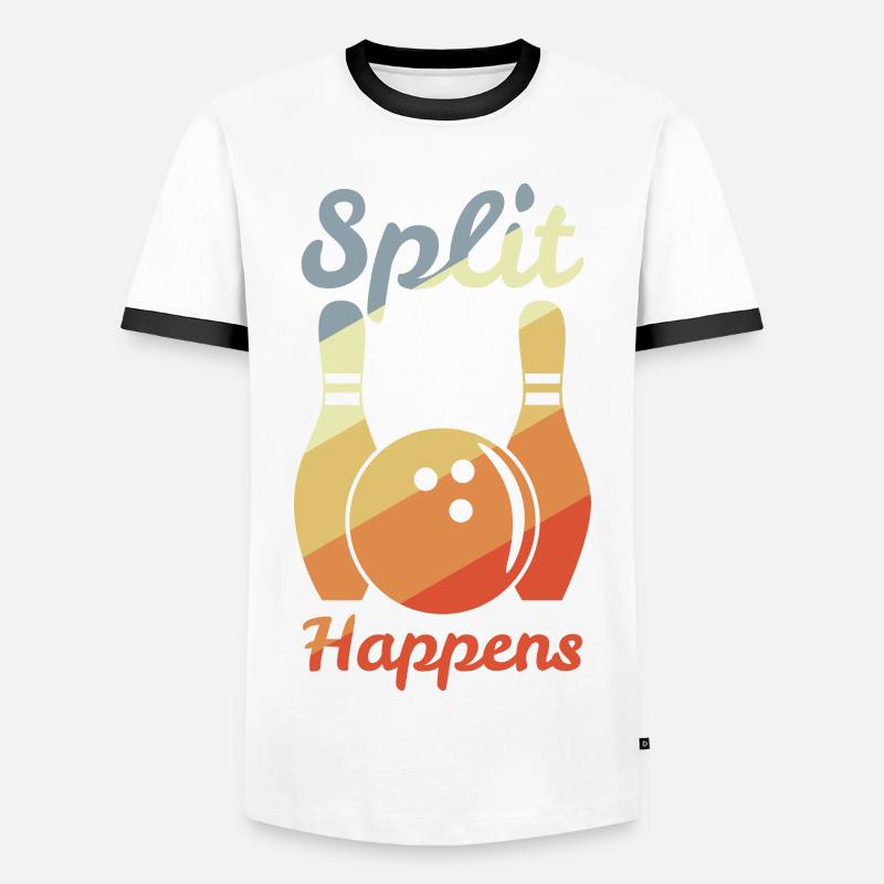 Split Happens - Men's Ringer Shirt - white/black
