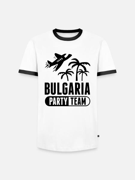 bulgaria_party_team_ta1 - Men's Ringer Shirt - white/black