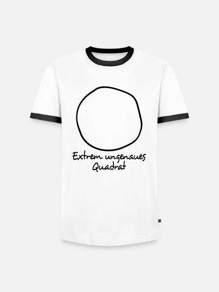 Extrem ungenaues Quadrat - Männer Kontrast-T-Shirt - Weiß/Schwarz