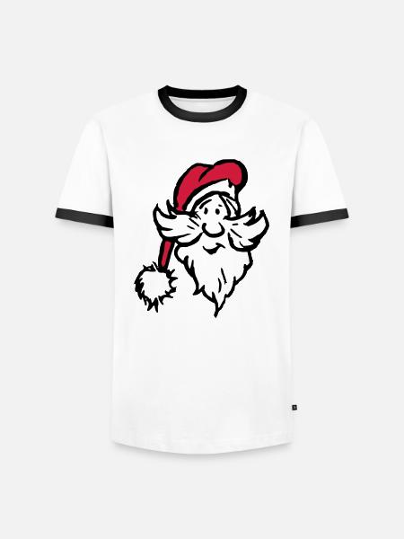 Christmas man icon - Men's Ringer Shirt - white/black