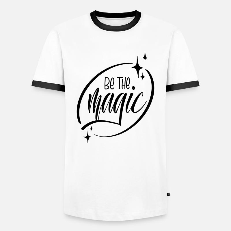 Be the magic - Männer Kontrast-T-Shirt - Weiß/Schwarz