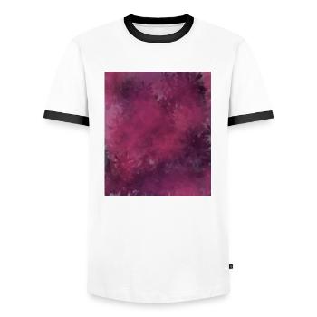 trippy lean jungle purple fog - Men's Ringer Shirt - white/black - Front - AI Model Female 172 light (172cm) & AI Model Male 178 dark (178cm)