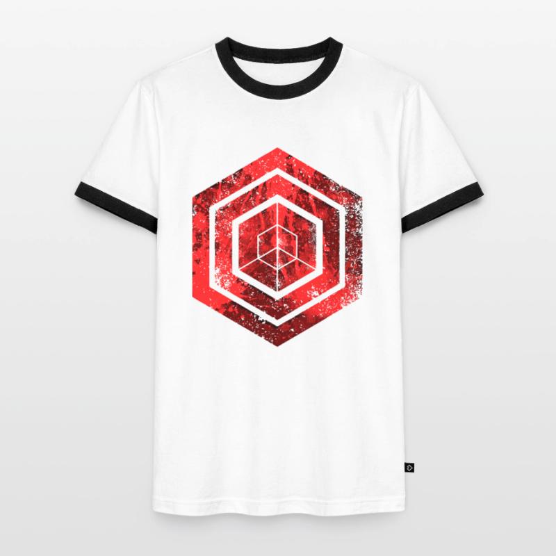 Hexagon-Programmierung Programmierer Codierung geometrisch Männer Kontrast-T-Shirt