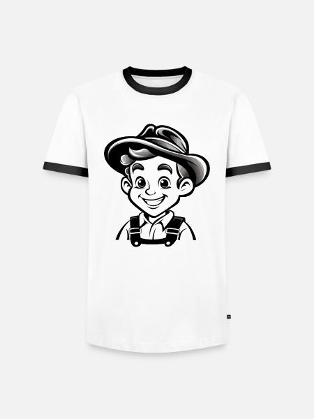 Country Boy - Men's Ringer Shirt - white/black