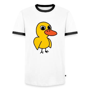 Got any grapes? - Men's Ringer Shirt - white/black - Front - AI Model Female 172 light (172cm) & AI Model Male 178 dark (178cm)