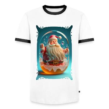 Weihnachtsmann-Gelee - Männer Kontrast-T-Shirt - Weiß/Schwarz - Vorne - AI Model Female 172 light (172cm) & AI Model Male 178 dark (178cm)