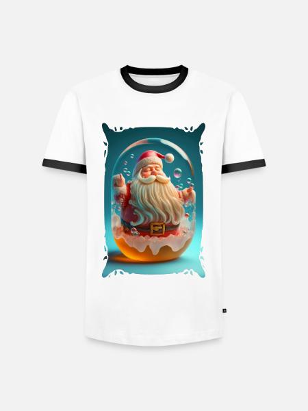 Weihnachtsmann-Gelee - Männer Kontrast-T-Shirt - Weiß/Schwarz