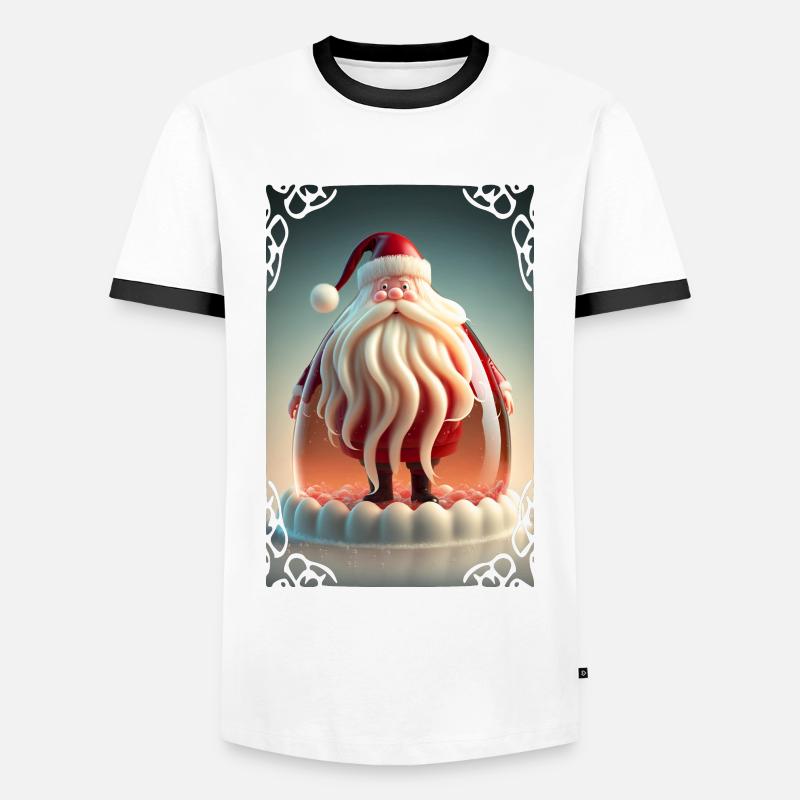 Weihnachtsmann-Gelee - Männer Kontrast-T-Shirt - Weiß/Schwarz